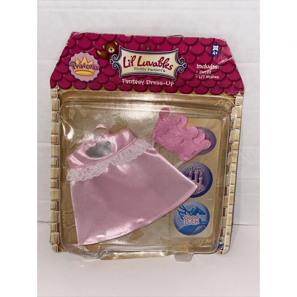Lil Luvables Fluffy Factory Bear Wear Costume Fantasy‎ Dress Up Outfit Princess